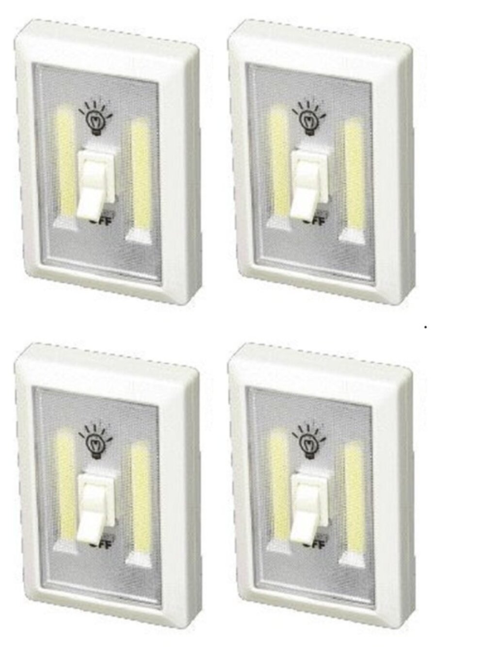4 of Battery-operated LED Switch Light w/ Hanging Hole, Magnet & Stick Strips